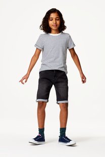 HEMA Kindershort jogdenim zwart (zwart)