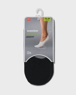HEMA Dames sneakersokken met bamboe - 2 paar zwart (zwart)