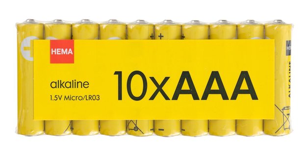 HEMA AAA alkaline batterijen - 10 stuks