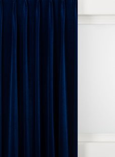 HEMA Gordijnstof velours blauw (blauw)