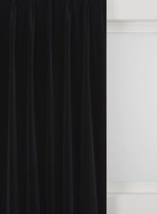 HEMA Gordijnstof velours zwart (zwart)