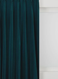 HEMA Gordijnstof velours zeeblauw (zeeblauw)