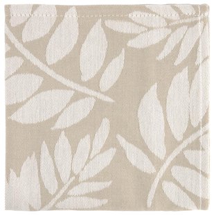 HEMA Theedoek 65x65 katoen bladeren beige (zand)