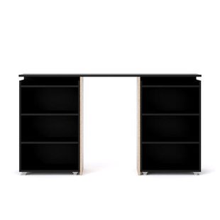 Leen Bakker - Bedombouw Naia - mat - 140 cm - Spaanplaat - Zwart - 26.3x144.9x79.8 cm Leen Bakker - Bedombouw Naia - mat - 140 cm - Spaanplaat - Zwart - 26.3x144.9x79.8 cm