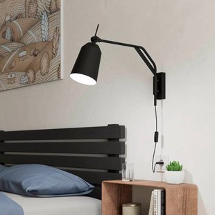 EGLO Wandlamp Loreto in zwart, beweegbaar