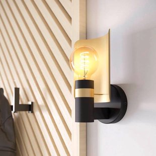 EGLO Hayes wandlamp, zwart/goud EGLO Hayes wandlamp, zwart/goud