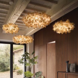 Slamp hanglamp Clizia Mama Non Mama, Ø 78 cm, goud/helder