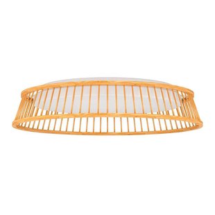 EGLO LED plafondl. Luppineria houtvlechtwerk Ø45cm