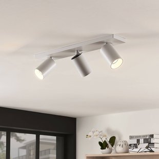 Arcchio spot Brinja, set van 2, wit, hoekig, 3-lamps, GU10