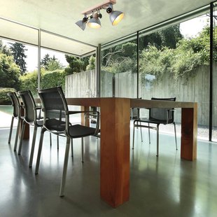 Steinhauer Plafondspot Gearwood, 3-lamps langwerpig antraciet