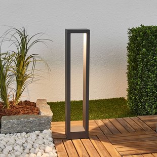 Lucande Jupp LED tuinpadverlichting, set van 4, 60 cm, antraciet, IP54