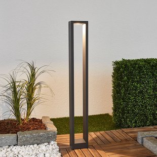 Lucande Jupp LED tuinpadverlichting, set van 4, 90 cm, antraciet, IP54