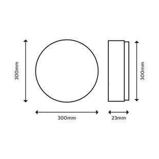 Philips SuperSlim LED IP44 2.700K Ø 29,5cm wit