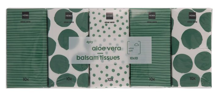 HEMA Zakdoekjes met aloë vera 4-laags - 10x10 stuks
