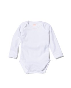 HEMA Romper organic katoen stretch - 2 stuks wit (wit)