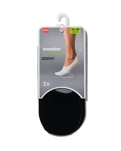 HEMA Dames sneakersokken met bamboe - 2 paar zwart (zwart)