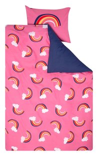 HEMA Kinderdekbedovertrek 140x200cm zacht katoen regenbogen (roze)