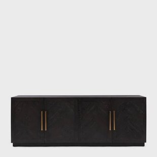 Rivièra Maison - Elegant Sideboard in Donker Eiken van Gerecycled Hout en Ijzer met afmetingen 230x50x85 cm Rivièra Maison - Elegant Sideboard in Donker Eiken van Gerecycled Hout en Ijzer met afmetingen 230x50x85 cm