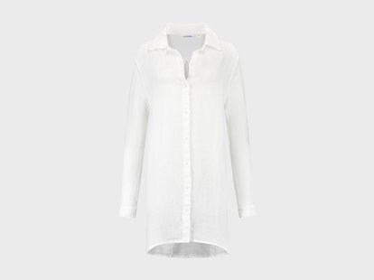 Yumeko Blousejurk gewassen linnen wafel pure white 100% gewassen linnen