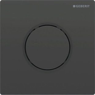 Geberit type 10 urinioir bedieningsplaat - pneumatisch - ronde knop - zwart Gitzwart RAL 9005 116.015.DW.1 Geberit type 10 urinioir bedieningsplaat - pneumatisch - ronde knop - zwart Gitzwart RAL 9005 116.015.DW.1