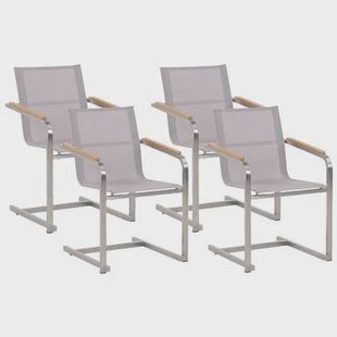 Beliani - COSOLETO - Tuinstoel set van 4 - Beige - Polyester