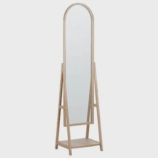 Beliani - CHAMBERY - Staande spiegel - Lichtbruin - Paulowniahout