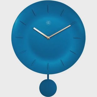 NeXtime - nXt - Wandklok - 30 cm - Plastic - Turqiose - &apos;Bowl&apos;