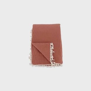 Venture Home Lias Beddengoed 260x260x0,5 - Roestig Rood