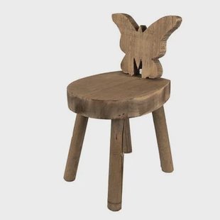 Clayre & Eef Plantentafeltje 18x19x34 cm Bruin Hout Vlinder Clayre & Eef Plantentafeltje 18x19x34 cm Bruin Hout Vlinder