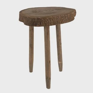Clayre & Eef Plantentafeltje Ø 24x36 cm Bruin Hout Plantenstandaard Clayre & Eef Plantentafeltje Ø 24x36 cm Bruin Hout Plantenstandaard