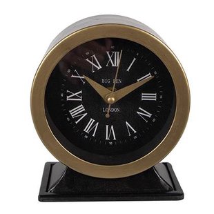 Clayre & Eef Tafelklok 14 cm Zwart Ijzer Glas Big Ben London Clayre & Eef Tafelklok 14 cm Zwart Ijzer Glas Big Ben London