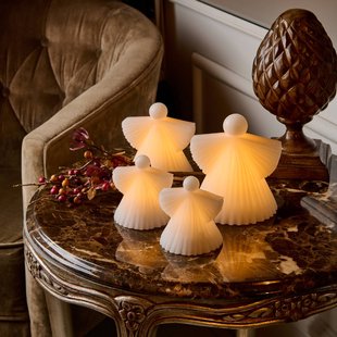 Sirius LED decoratie figuur Asta engel was wit 10cm per 2