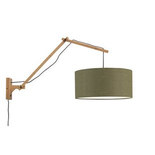 GOOD&MOJO Wandlamp Andes - Bamboe|Groen - 95x47x55cm GOOD&MOJO Wandlamp Andes - Bamboe|Groen - 95x47x55cm