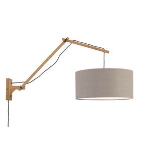 GOOD&MOJO Wandlamp Andes - Bamboe|Lichtgrijs - 95x47x55cm