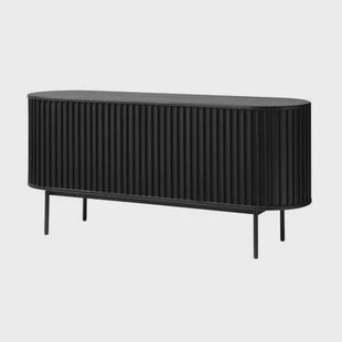 Olivine Redmer Houten Sideboard met Schuifdeuren - B 160 cm - Zwart
