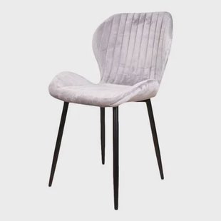 DS4U Giulia eetkamerstoel velvet grijs