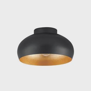 EGLO Mogano Mini Plafondlamp - E27 - Ø28 cm - Zwart|Bladgoud