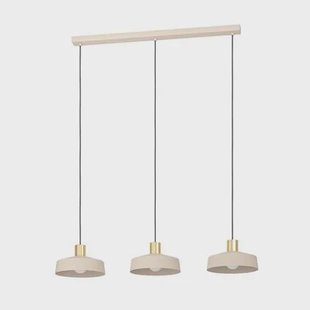 EGLO Valdiola Hanglamp - E27 - 93 cm - Beige|Goud - Staal