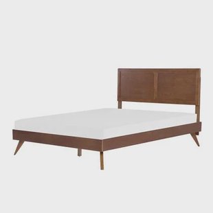 Beliani-ISTRES -Tweepersoonsbed-Donkere houtkleur-180 x 200 cm-MDF