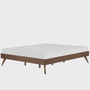 Beliani-BERRIC -Tweepersoonsbed-Donkere houtkleur-180 x 200 cm-MDF
