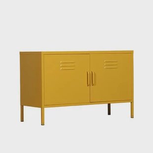 Metalen TV lockerkast Finn Okergeel