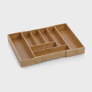 Kela - Bestekbak uitschuifbaar 35 cm x 43 cm, Bamboe - Kela | Kalma