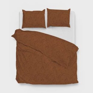 Zo Home Dekbedovertrekset Katoen Satijn Fiori di - copper orange