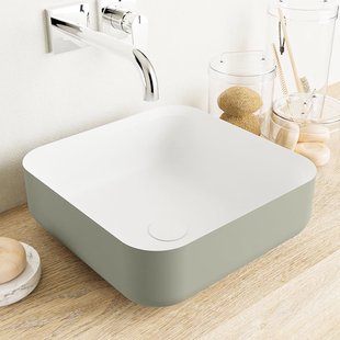 MONDIAZ BINX Waskom solid surface 36cm kleur Army / Talc