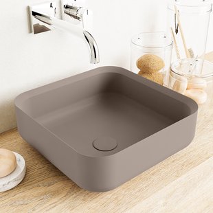 MONDIAZ BINX Waskom solid surface 36cm kleur Smoke / Smoke