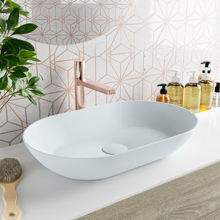 MONDIAZ ONNI Waskom solid surface 55cm kleur Clay / Clay