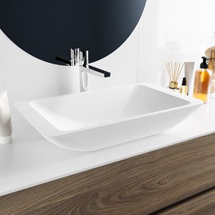 MONDIAZ TOPI Waskom solid surface 60cm kleur Talc / Talc