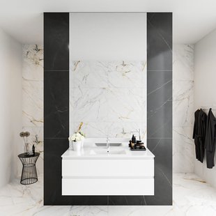 MONDIAZ DENTA 100 badmeubel talc 2 lades wastafel midden 1 kraangat