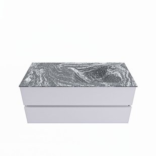 MONDIAZ VICA-DLUX 110cm badmeubel onderkast Cale 2 lades. Inbouw wastafel CLOUD rechts zonder kraangat, kleur Lava.