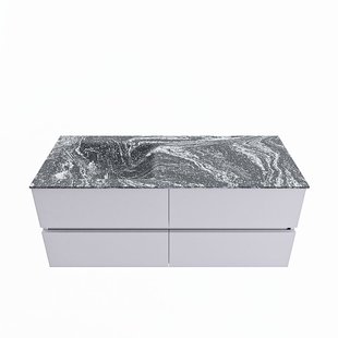 MONDIAZ VICA-DLUX 120cm badmeubel onderkast Cale 4 lades. Inbouw wastafel CLOUD links zonder kraangat, kleur Lava.